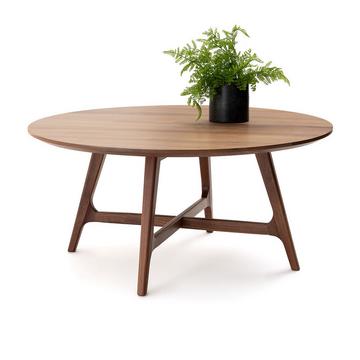 Grande table basse ronde noyer