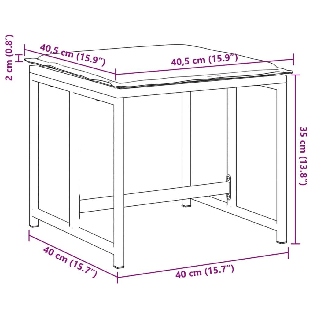 VidaXL  Tabouret de jardin acier 