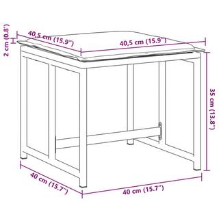 VidaXL  Tabouret de jardin acier 