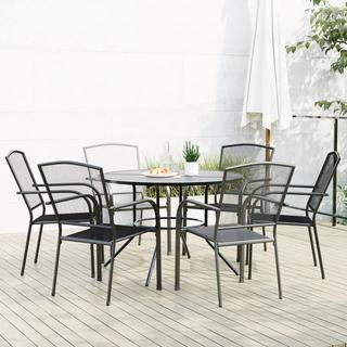 VidaXL Ensemble de chaises de jardin acier  