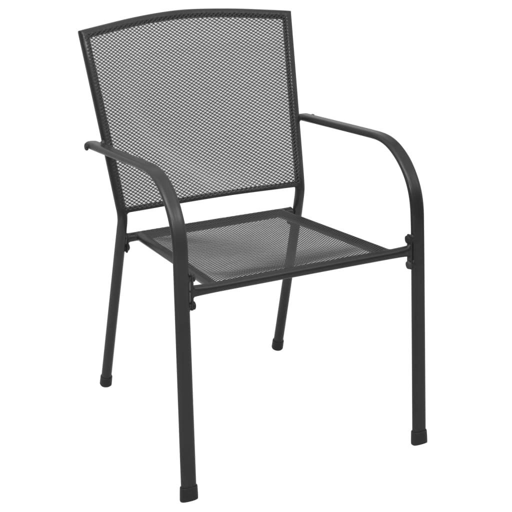 VidaXL Ensemble de chaises de jardin acier  