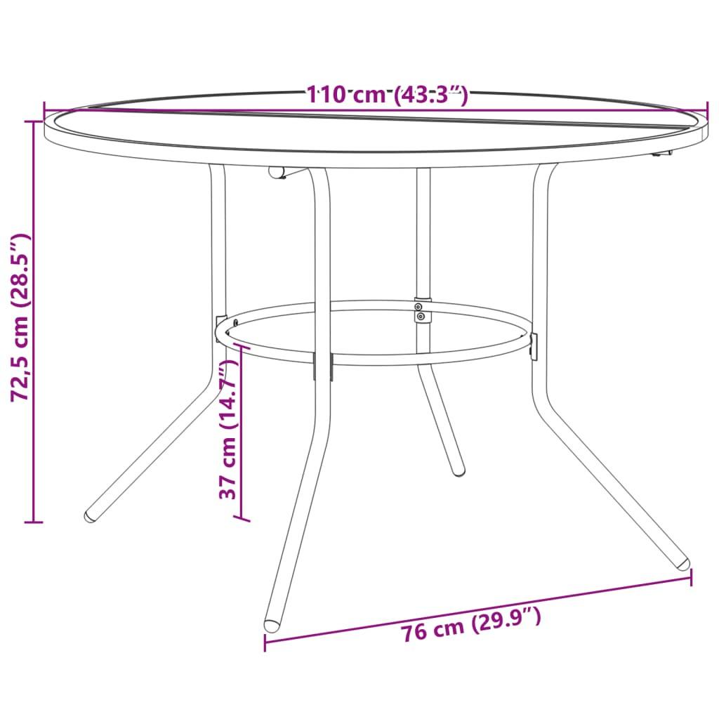 VidaXL Ensemble de chaises de jardin acier  