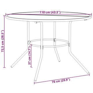 VidaXL Ensemble de chaises de jardin acier  