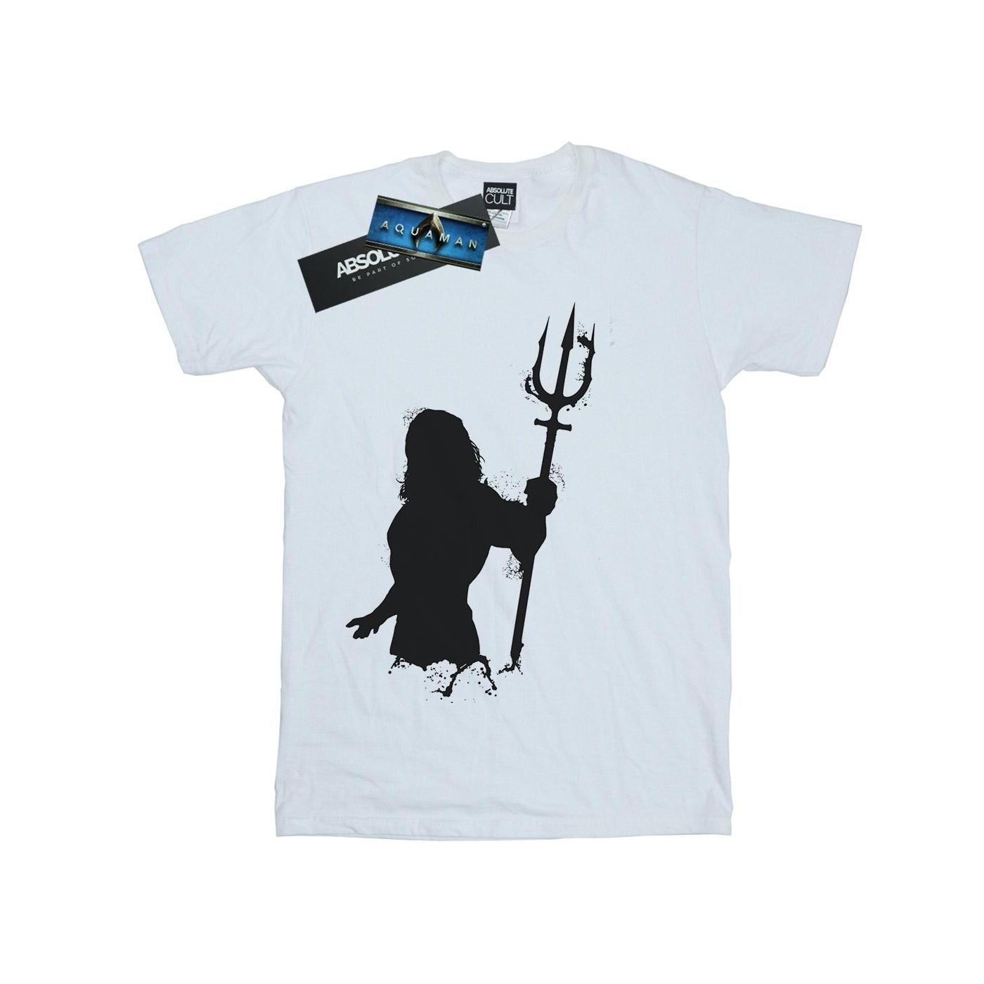 Image of Aquaman Mono Silhouette Tshirt Jungen Weiss 128