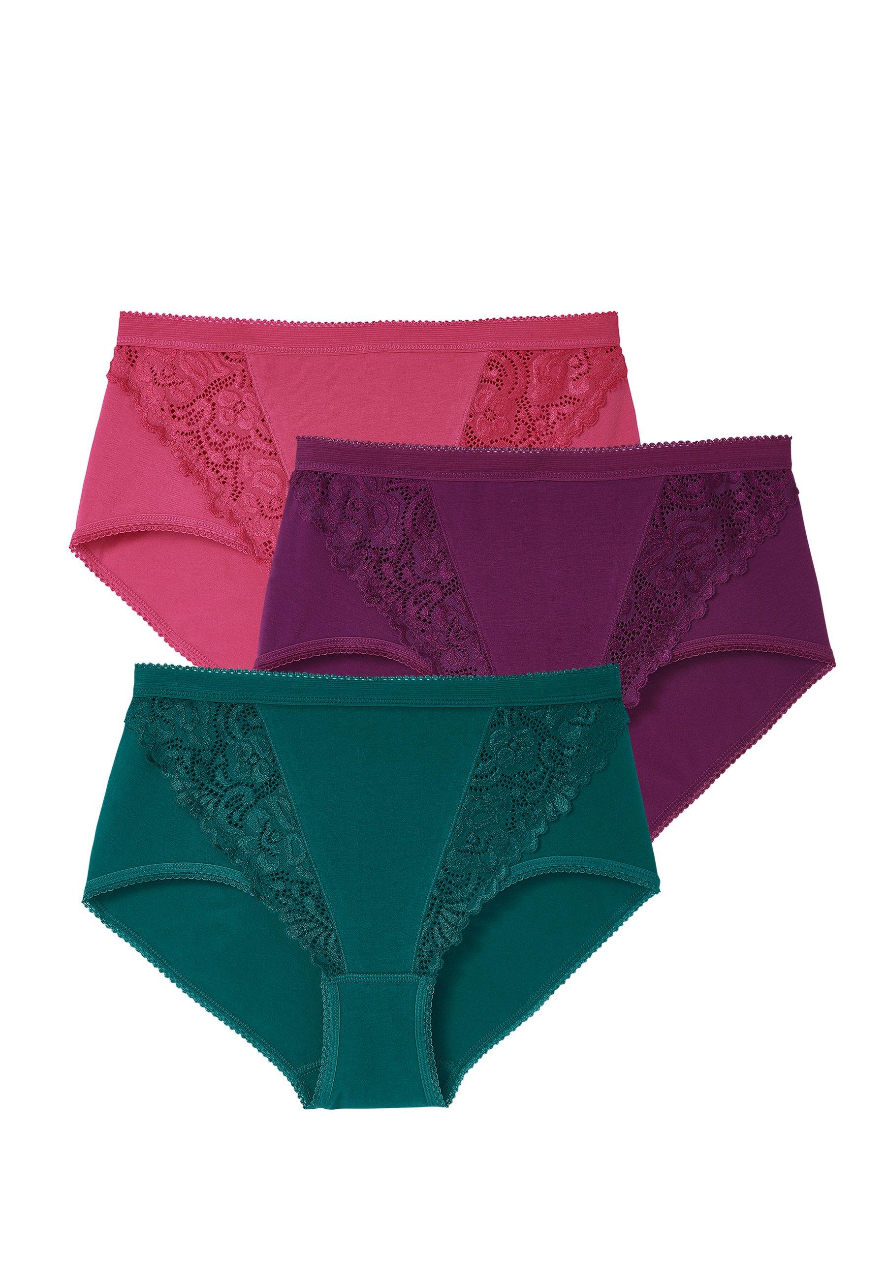 Image of 3er-pack Midi-slips Aus Dehnbarer Baumwolle. Damen Multicolor 42/44