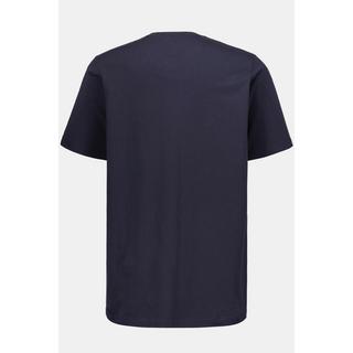 JP1880  T-shirt basic con scollo a V blu notte scuro 