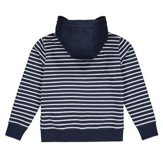 La Redoute Collections  Sweat zippé à capuche rayé en molleton 