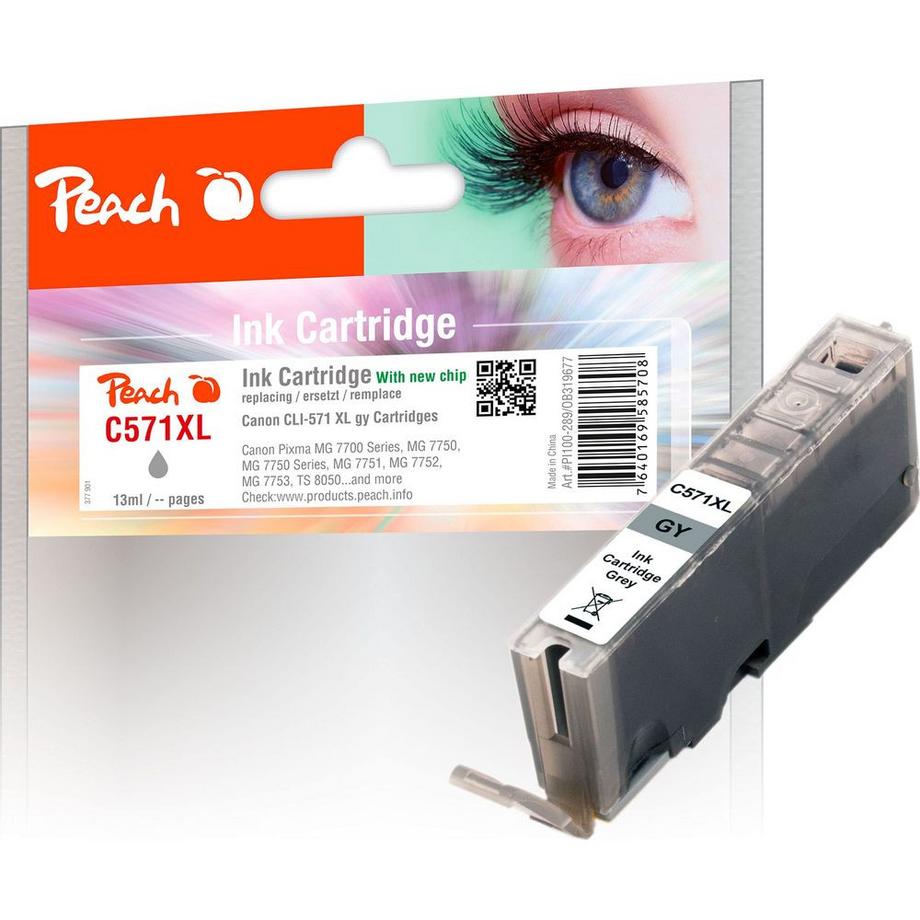 Peach  Tinte Canon CLI-571XLGY Grey 