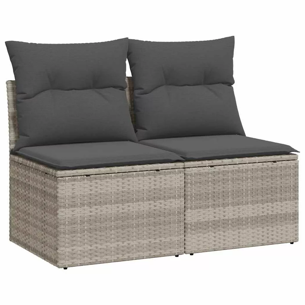 VidaXL - Garten sofagarnitur poly-rattan, One Size, Grau