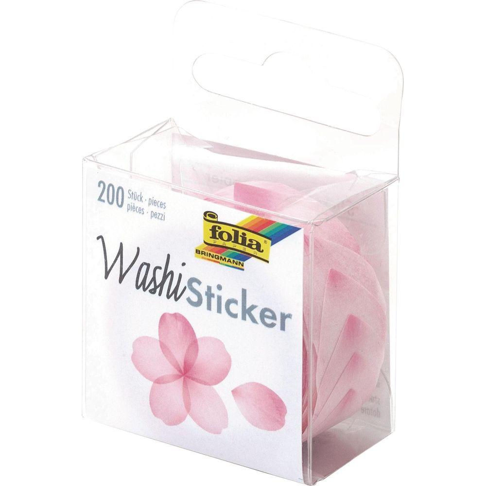 Image of Washi Sticker Dekorativer Aufkleber Papier Pink 200 Stück(e) Pink