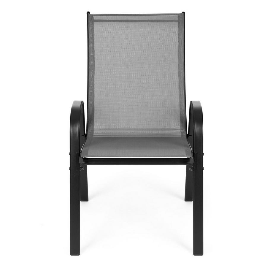 Northix Lot de 4 chaises de jardin pour terrasse ou balcon Gris MultiGarden  