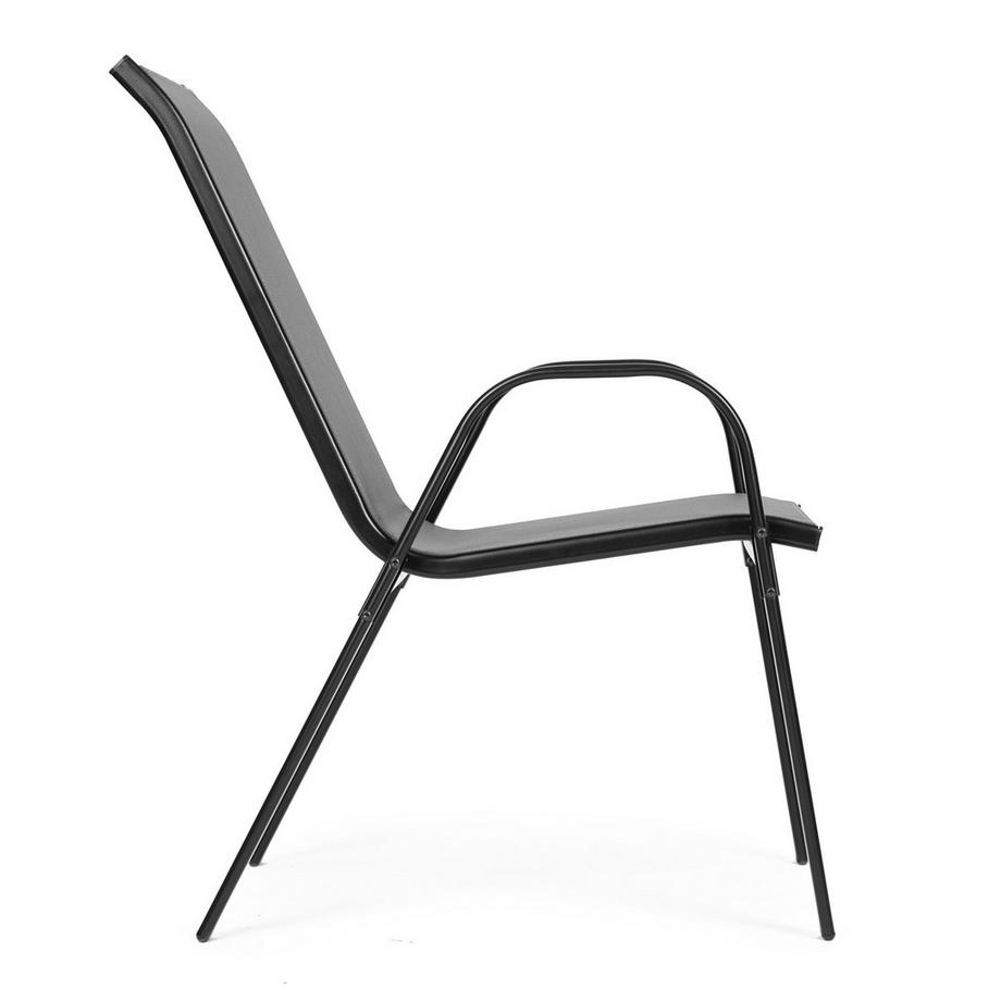 Northix Lot de 4 chaises de jardin pour terrasse ou balcon Gris MultiGarden  