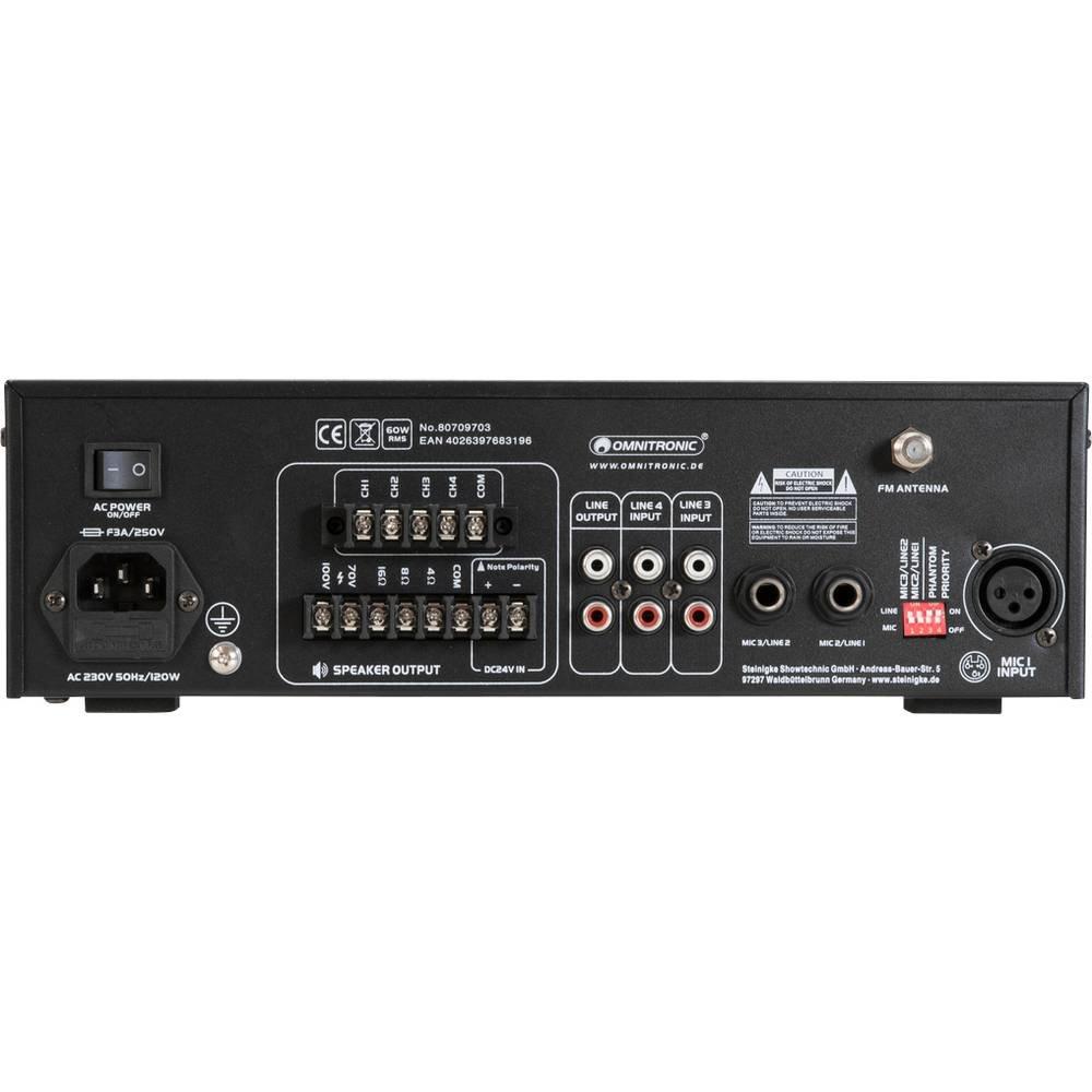 Omnitronic  Amplificateur de mixage CPZ-60P ELA 