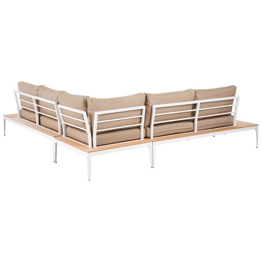 Beliani Set lounge pour jardin en Bois synthétique Moderne POSITANO  