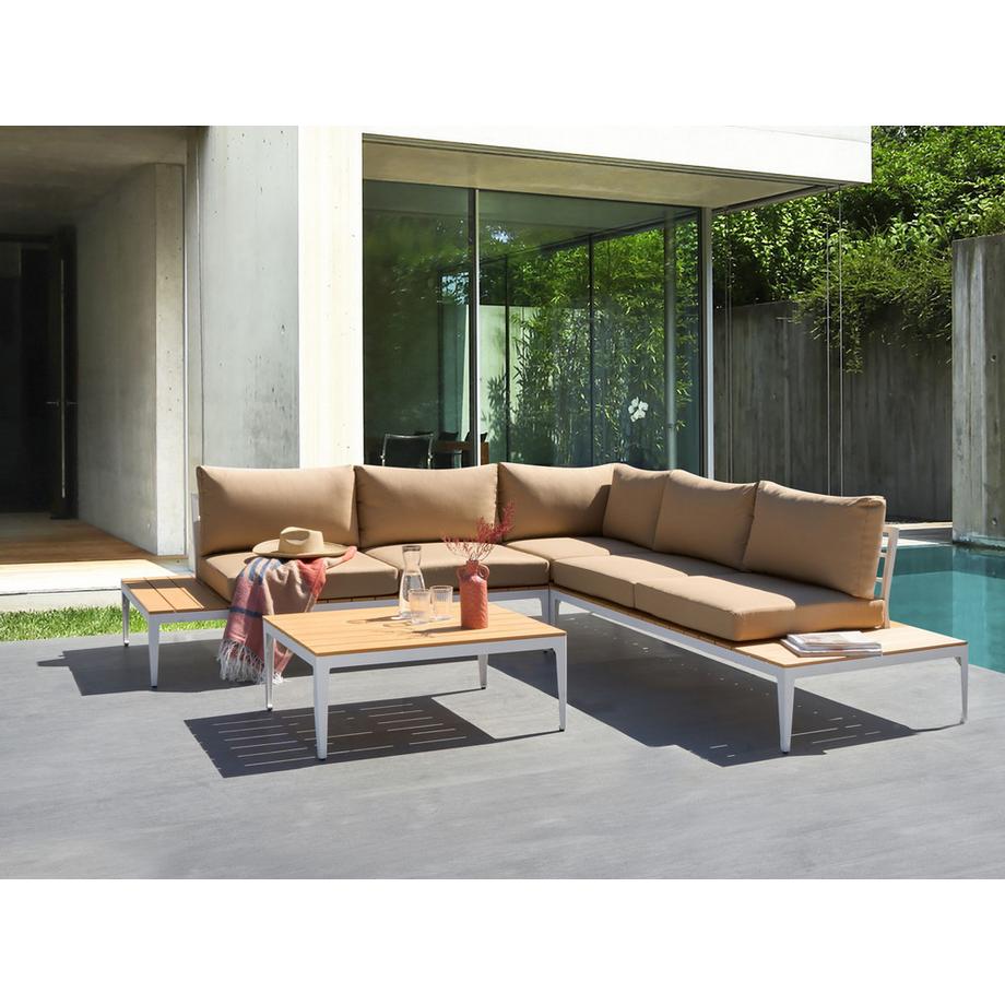 Beliani Set lounge pour jardin en Bois synthétique Moderne POSITANO  