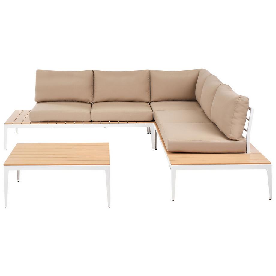 Beliani Set lounge pour jardin en Bois synthétique Moderne POSITANO  