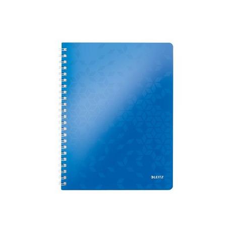 Leitz LEITZ Spiralbuch WOW PP A4 46370036 blau 80 Blatt  