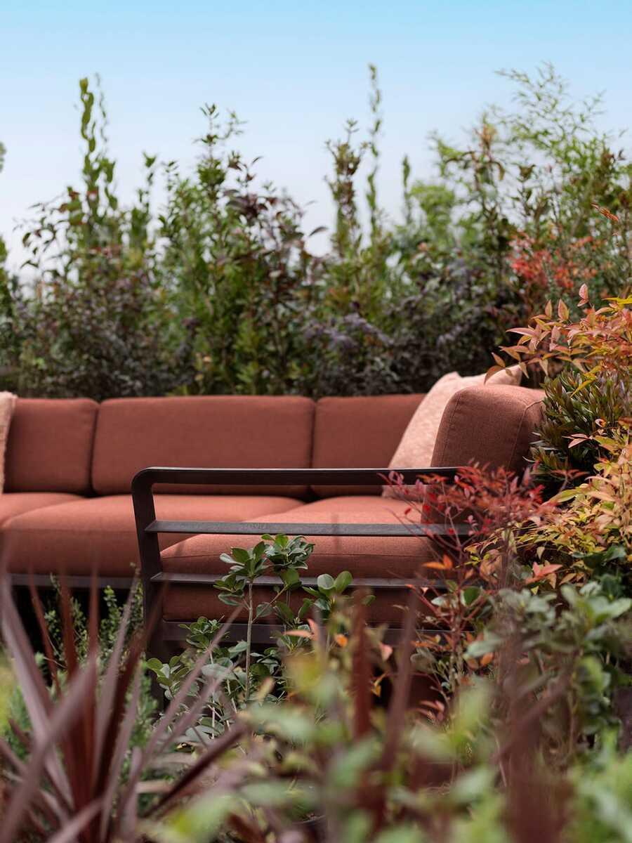 NARDI outdoor Coussin d&#039;angle de jardin Maximo rouge  