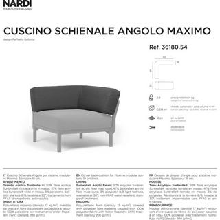 NARDI outdoor Coussin d&#039;angle de jardin Maximo rouge  