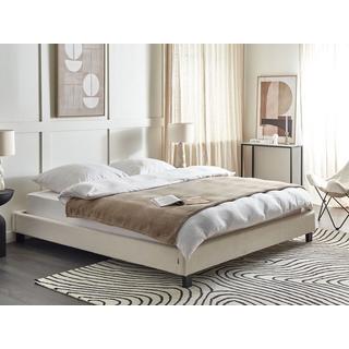 Beliani Lit avec sommier en Bouclé Scandinave ROANNE  