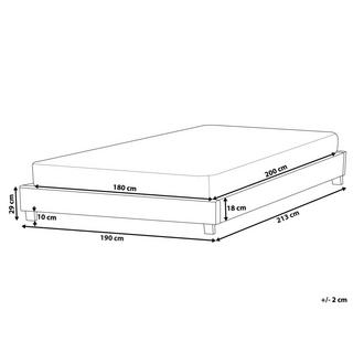 Beliani Letto a doghe en Bouclé Scandinavo ROANNE  