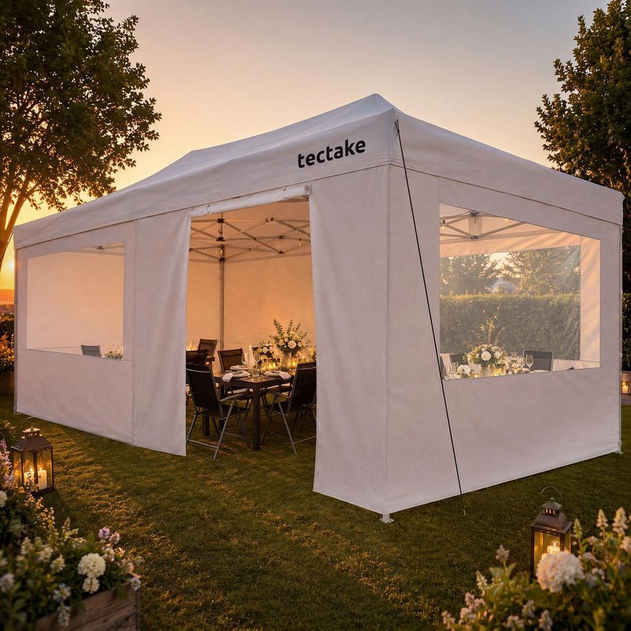 Tectake Pavillon pliant en aluminium Viola, imperméable  
