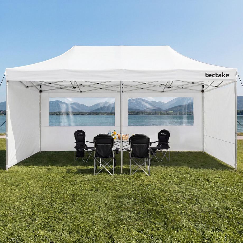 Tectake Pavillon pliant en aluminium Viola, imperméable  