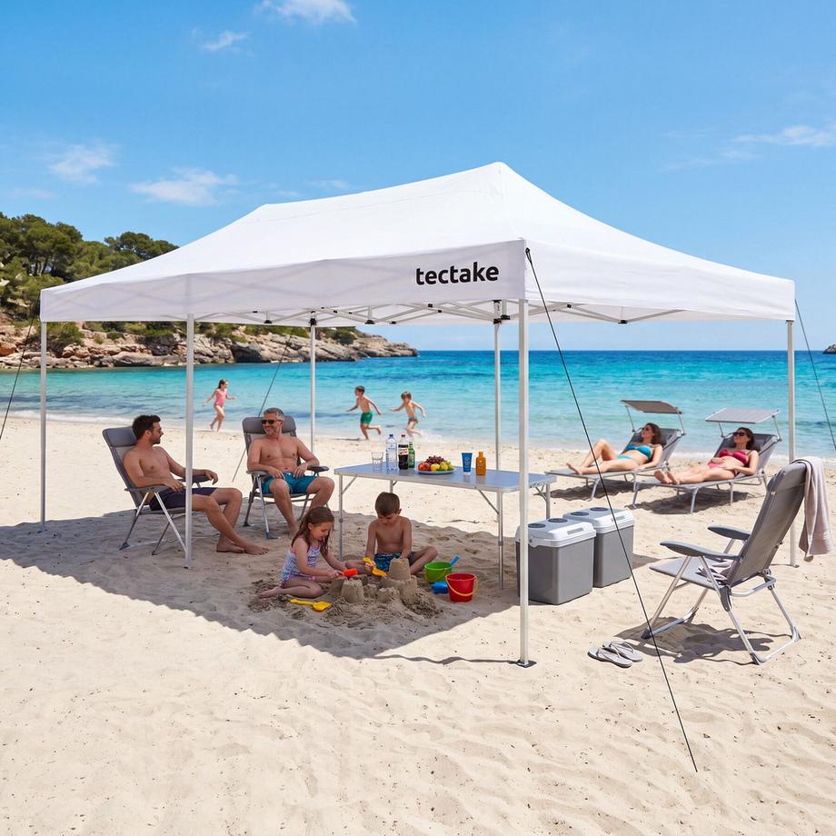 Tectake Pavillon pliant en aluminium Viola, imperméable  