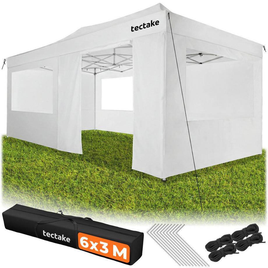 Pavillon pliant en aluminium Viola, imperméable