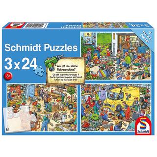 Schmidt  Puzzle Wo ist die kleine Bohrmaschine? (3x24) 