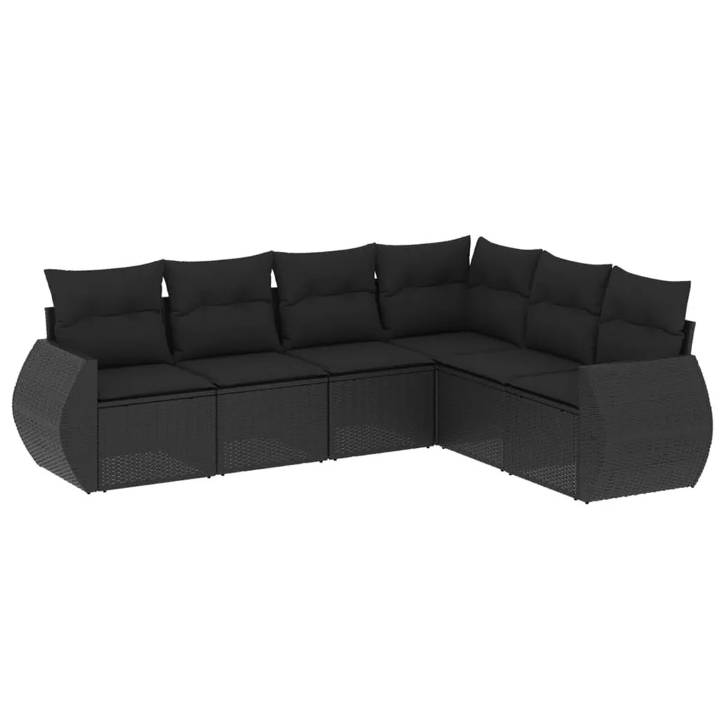 VidaXL - Ensemble de canapés de jardin rotin synthétique, One Size, Noir