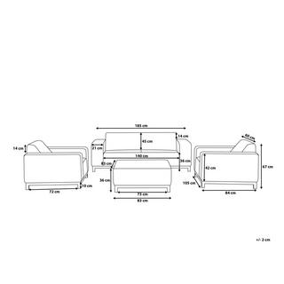 Beliani Lounge Set mit Tisch aus Polyester Modern ROVIGO  