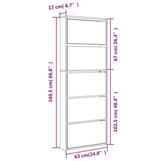 VidaXL Armoire à chaussures bois d'ingénierie  