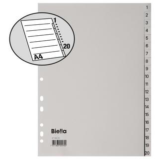 Biella BIELLA Register PP grau A4 47142000 20-teilig blanko  