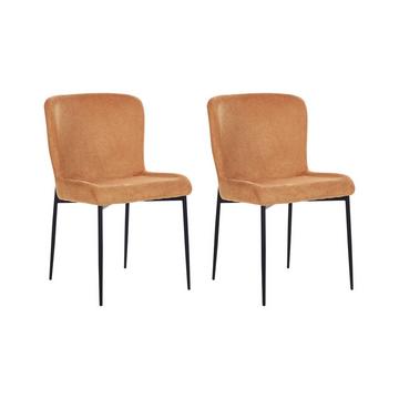 Lot de 2 chaises de salle à manger en Tissu Moderne ADA