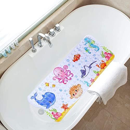 Activity-board Badematte für Wanne für Kinder Cartoon Anti Rutsch Baby Badewanne Matte Extra lange Anti Rutsch  