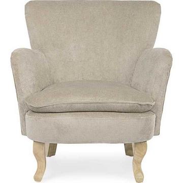 Fauteuil chenille gris tourterelle