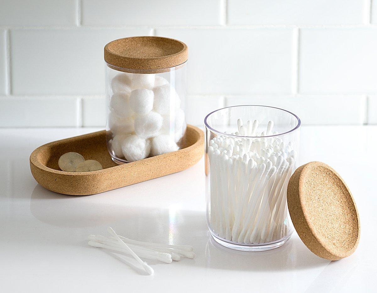 diaqua Set à cosmétique Mora transparent, liège  