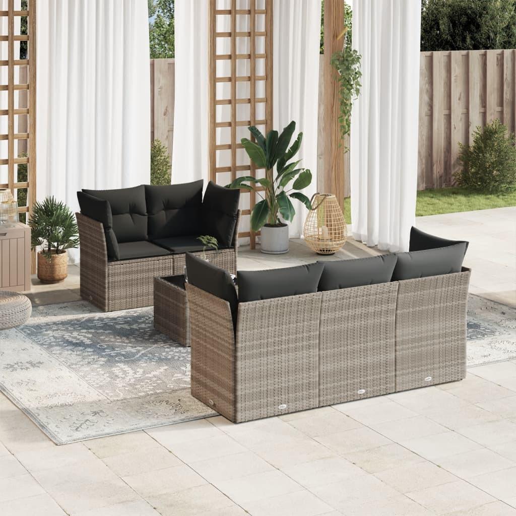 VidaXL set divano da giardino Polirattan  