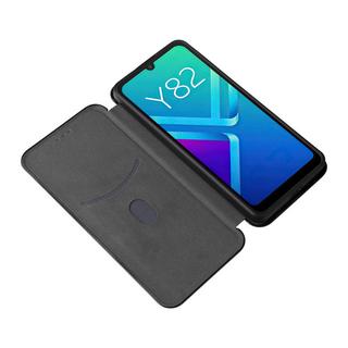 Cover-Discount  Wiko Y82 - ÉTui Flip Look Carbone 