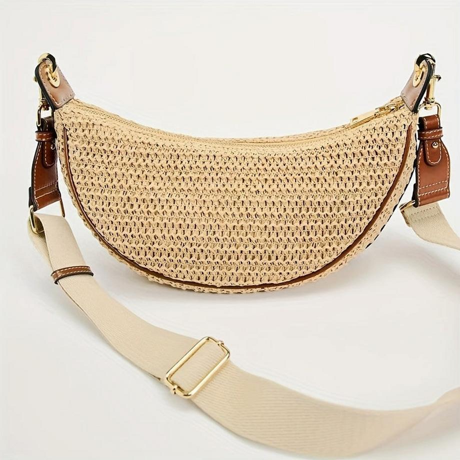 Only-bags.store Leichte gewebte Umhängetasche mit verstellbarem Riemen  