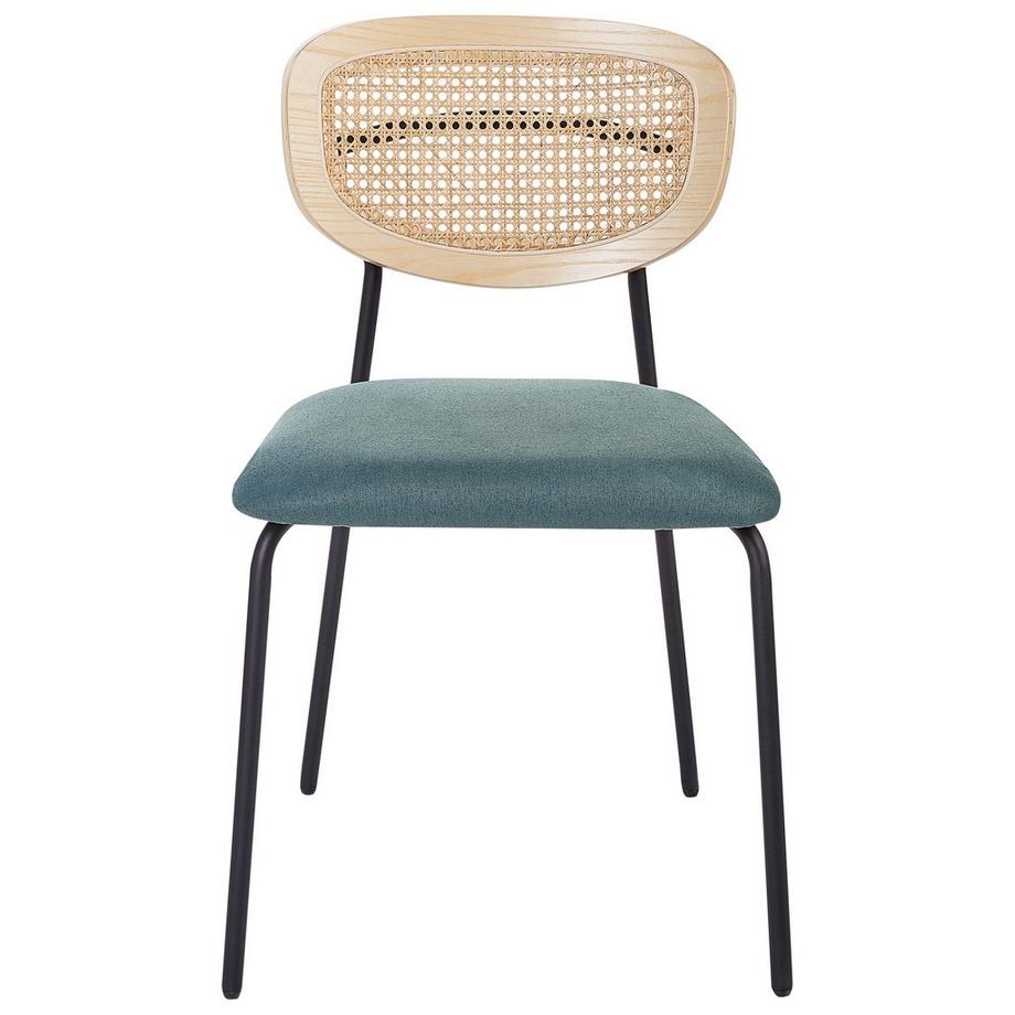 Beliani Set di 2 sedie da pranzo en Tessuto Retrò MAYETTA  