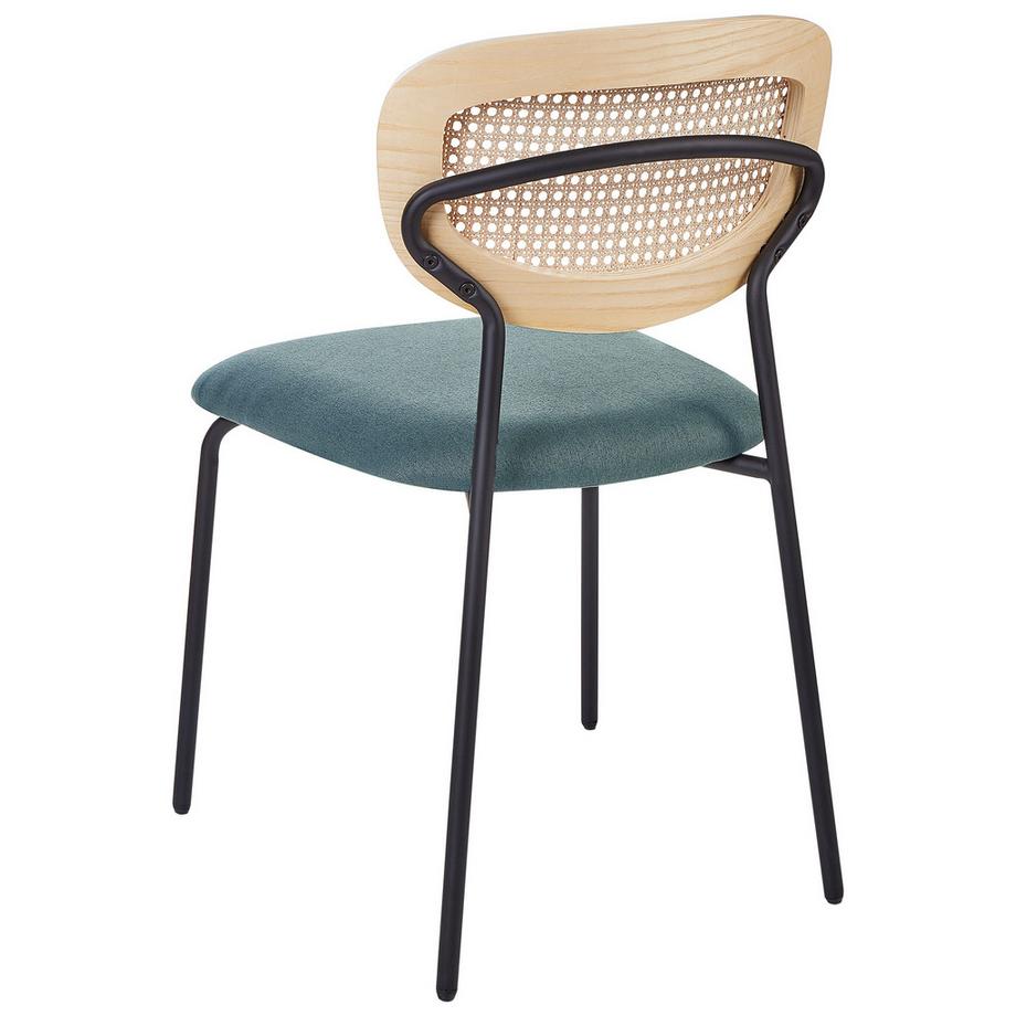 Beliani Set di 2 sedie da pranzo en Tessuto Retrò MAYETTA  