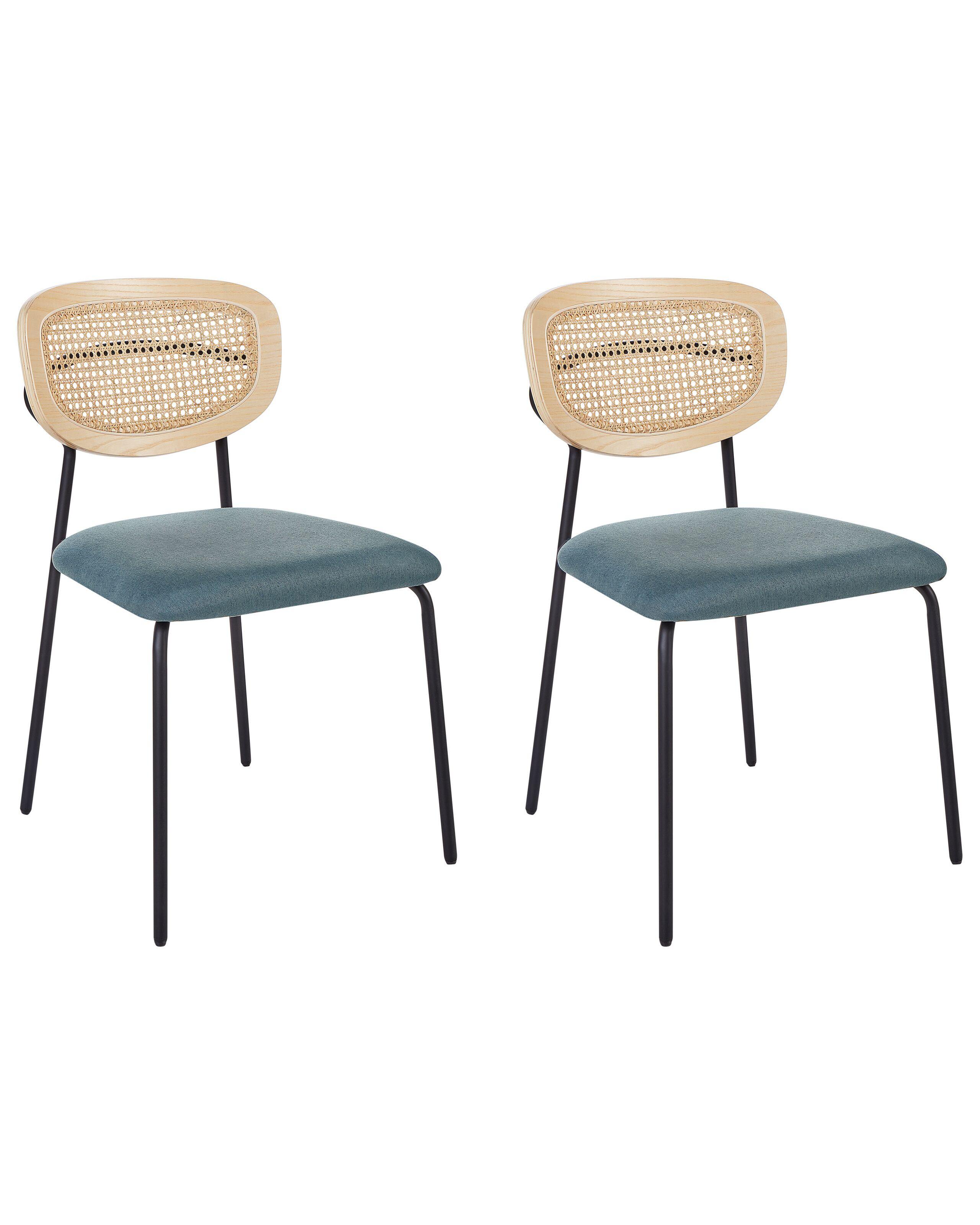 Beliani Lot de 2 chaises en Polyester Rétro MAYETTA  