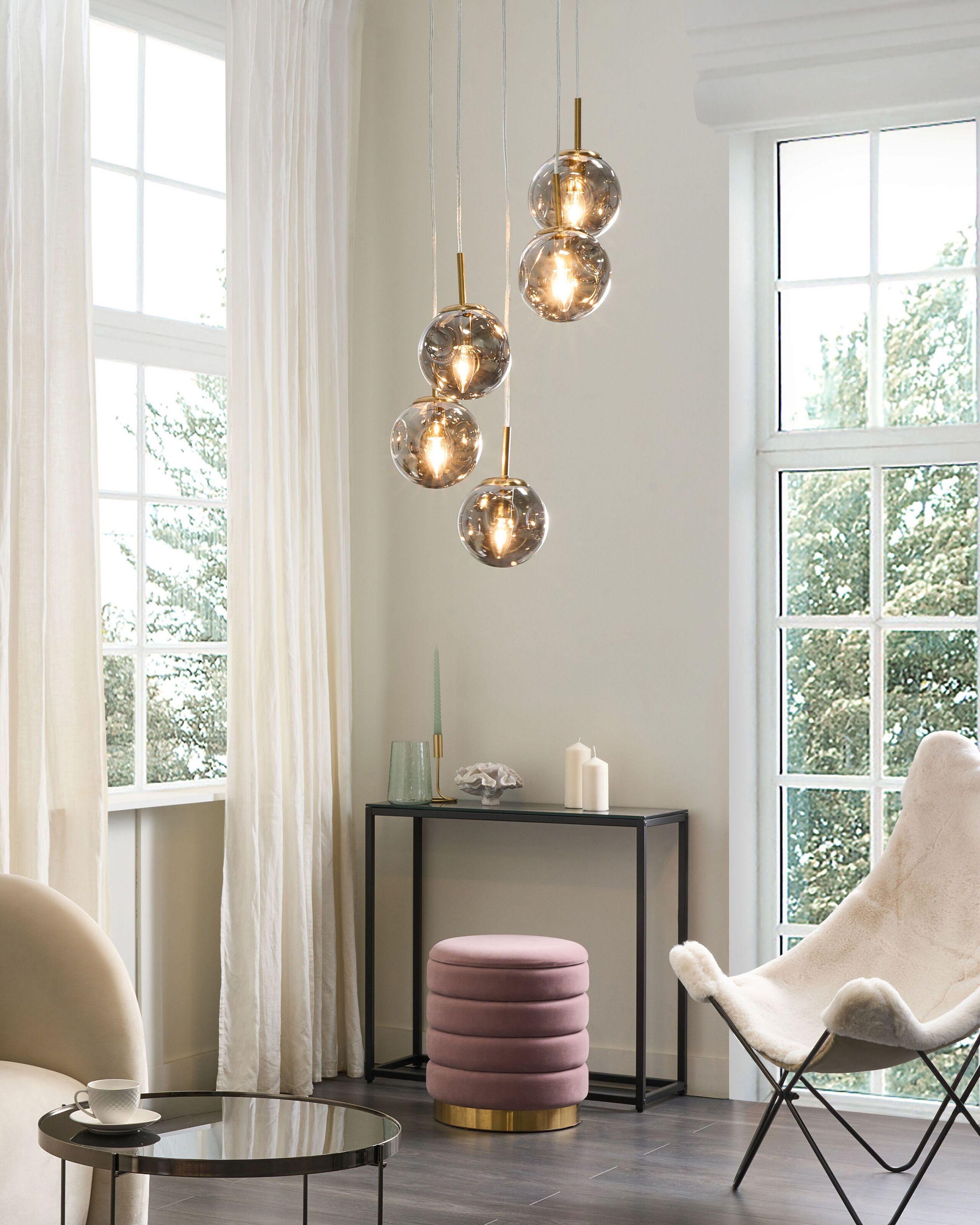 Beliani Lampe suspension en Verre Moderne RALFES  