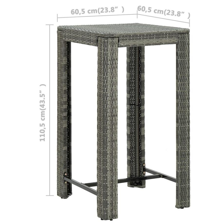 VidaXL Bar-set poly-rattan  