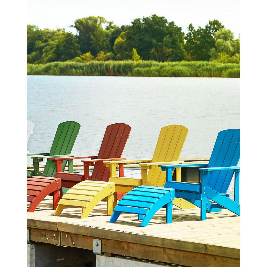 Beliani Pouf de jardin en Bois synthétique  ADIRONDACK  