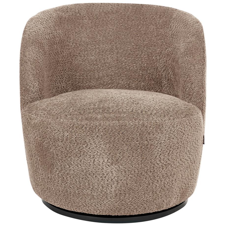 Beliani Fauteuil pivotant en Tissu chenille  KUOLPA  