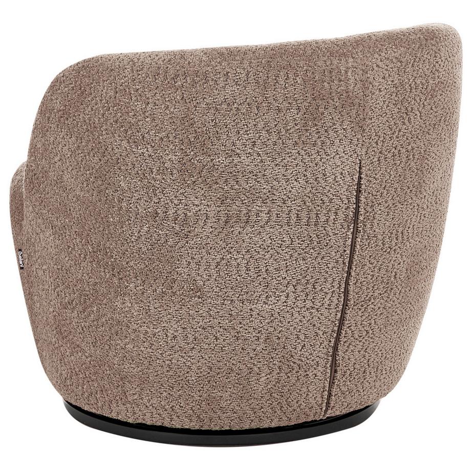 Beliani Fauteuil pivotant en Tissu chenille  KUOLPA  