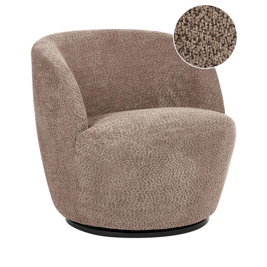 Fauteuil pivotant en Tissu chenille  KUOLPA